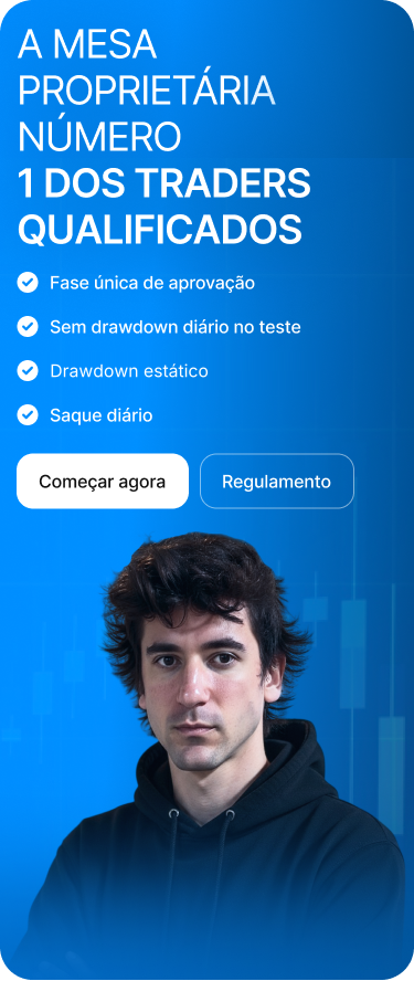 A mesa proprietária número 1 dos traders qualificados — fase única de aprovação, sem drawdown diário no teste, drawdown estático e saque diário