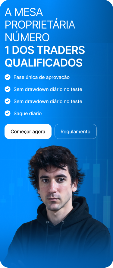 A mesa proprietária número 1 dos traders qualificados — fase única de aprovação, sem drawdown diário no teste e saque diário